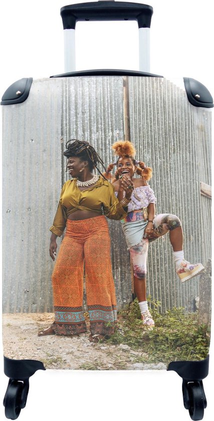 Koffer - Twee Jamaicaanse vrouwen in kleurige kleding - Past binnen  55x40x20 cm en... | bol.com
