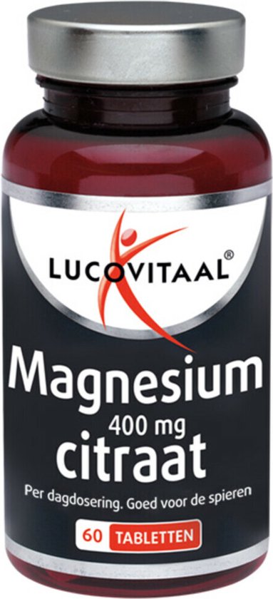 Lucovitaal Magnesium Citraat 400mg - 3 x 60 tabletten - Voordeelverpakking
