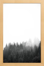JUNIQE - Poster in houten lijst Walk Through The Forest -20x30 /Grijs