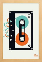 JUNIQE - Poster in houten lijst Mixtape -40x60 /Oranje & Turkoois
