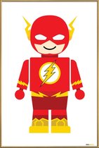 JUNIQE - Poster met kunststof lijst Flash Toy -13x18 /Geel & Rood