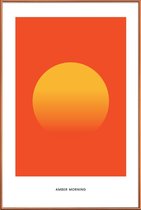 JUNIQE - Poster met kunststof lijst Morning #4 -20x30 /Geel & Oranje