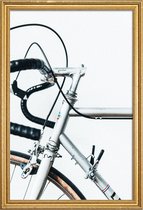 JUNIQE - Poster met houten lijst Le Super Bike -13x18 /Grijs & Zwart