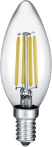 LED Lamp - Kaarslamp - Filament - Nitron Kurza - 4W - E14 Fitting - Warm Wit 2700K - Dimbaar - Transparent Helder - Glas