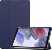 Samsung Galaxy Tab A7 Lite Hoes Book Case Hoesje - Samsung Galaxy Tab A7 Lite Hoes (2021) Cover - 8,7 inch - Donker Blauw