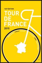 JUNIQE - Poster in kunststof lijst MY TOUR DE FRANCE MINIMAL POSTER