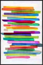 JUNIQE - Poster in kunststof lijst Colorful Stripes 1 -20x30