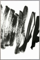 JUNIQE - Poster met kunststof lijst Black On White -30x45 /Wit & Zwart