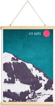 JUNIQE - Posterhanger Les Alpes -40x60 /Blauw & Grijs