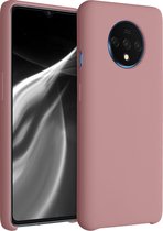 kwmobile telefoonhoesje voor OnePlus 7T - Hoesje met siliconen coating - Smartphone case in winter roze