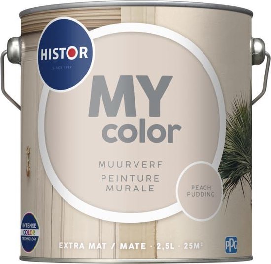 Histor MY Color Muurverf Extra Mat - Reinigbaar - Extra Dekkend - 2.5L - Peach Pudding - Crème