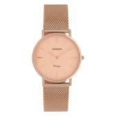 OOZOO Vintage series - Rosé gouden horloge met rosé gouden metalen mesh armband - C9923 - Ø32