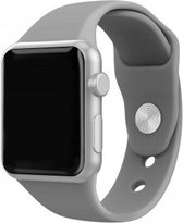 Case2go - Siliconen Bandje geschikt voor Apple Watch 42 / 44 mm - Horlogeband - Smartwatchbandje - Grijs