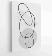 Earth tones organic shape Art design for poster, print, cover, wallpaper, Minimal and natural wall art. 2 - Moderne schilderijen – Vertical – 1868903803 - 80*60 Vertical