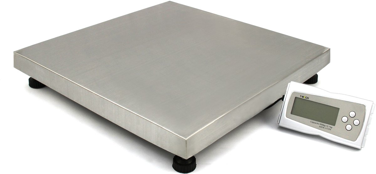 Dierenweegschaal 50 cm x 50 cm Digitaal - 300 kg gewichtscapiciteit - KTG of LBS - Stappen van 0.1 kg - Huisdieren Dierenarts