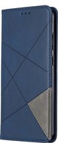 Nokia 5.3 Hoesje - Mobigear - Rhombus Slim Serie - Kunstlederen Bookcase - Blauw - Hoesje Geschikt Voor Nokia 5.3