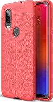 Motorola One Vision Hoesje - Mobigear - Luxury Serie - TPU Backcover - Rood - Hoesje Geschikt Voor Motorola One Vision