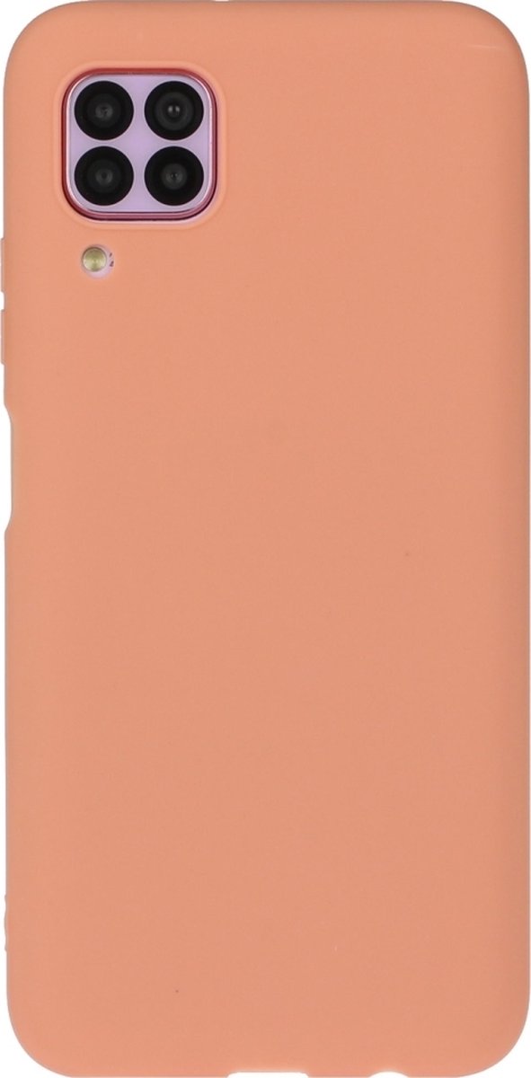 Mobigear Hoesje geschikt voor Huawei P40 Lite Telefoonhoesje Flexibel TPU | Mobigear Colors Backcover | P40 Lite Case | Back Cover - Oranje