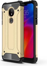 Motorola Moto G7 Power Hoesje - Mobigear - Outdoor Serie - Hard Kunststof Backcover - Goud - Hoesje Geschikt Voor Motorola Moto G7 Power