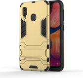 Samsung Galaxy A20e Hoesje - Mobigear - Armor Stand Serie - Hard Kunststof Backcover - Goud - Hoesje Geschikt Voor Samsung Galaxy A20e