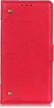 Alcatel 1c Hoesje - Mobigear - Ranch Serie - Kunstlederen Bookcase - Rood - Hoesje Geschikt Voor Alcatel 1c