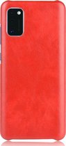 Samsung Galaxy A41 Hoesje - Mobigear - Excellent Serie - Kunstlederen Backcover - Rood - Hoesje Geschikt Voor Samsung Galaxy A41