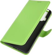 Motorola One Hyper Hoesje - Mobigear - Classic Serie - Kunstlederen Bookcase - Groen - Hoesje Geschikt Voor Motorola One Hyper