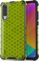 Xiaomi Mi A3 Hoesje - Mobigear - Honeycomb Serie - Hard Kunststof Backcover - Groen - Hoesje Geschikt Voor Xiaomi Mi A3