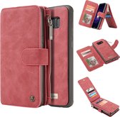 Samsung Galaxy S8 Hoesje - Caseme - Luxe Wallet Serie - Kunstlederen Bookcase / 2in1 Case - Rood - Hoesje Geschikt Voor Samsung Galaxy S8