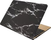 Apple MacBook 12 (2015-2017) Case - Mobigear - Marble Serie - Hardcover - Zwart - Apple MacBook 12 (2015-2017) Cover