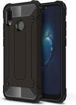 Mobigear Hoesje geschikt voor Huawei P20 Lite (2018) Telefoonhoesje Hardcase | Mobigear Outdoor Backcover Shockproof | Schokbestendig P20 Lite (2018) Telefoonhoesje | Anti Shock Proof - Zwart