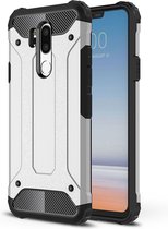 LG G7 ThinQ Hoesje - Mobigear - Outdoor Serie - Hard Kunststof Backcover - Zilver - Hoesje Geschikt Voor LG G7 ThinQ