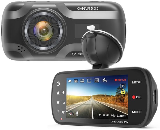 Kenwood DRV-A501W Dashcam - Wide Quad HD met GPS - 16GB | bol