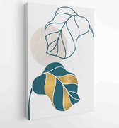 Botanical and gold abstract wall arts vector collection. 3 - Moderne schilderijen – Vertical – 1875717850 - 40-30 Vertical