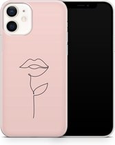 ShieldCase Lovely Lips geschikt voor Apple iPhone 12 / 12 Pro hoesje - lichtroze