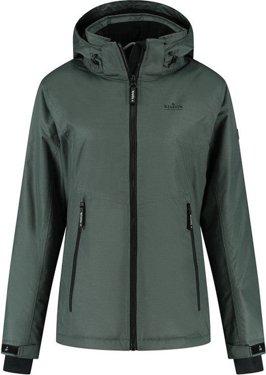 33,000ft Softshelljas voor dames, waterdicht, ademend, warme winterjas, fleece, overgangsjas, winddicht, functionele jas met capuchon, zwart, M