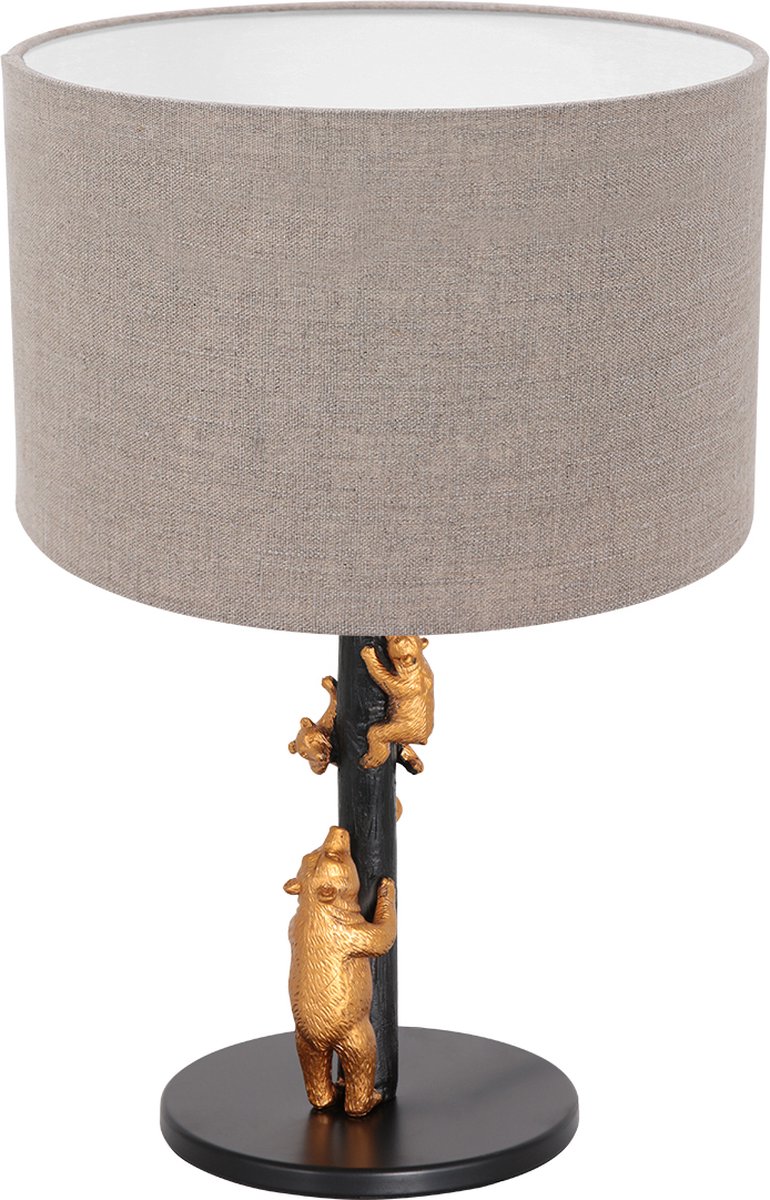 Anne Light and home tafellamp Animaux - zwart - metaal - 20 cm - E27 fitting - 8231ZW