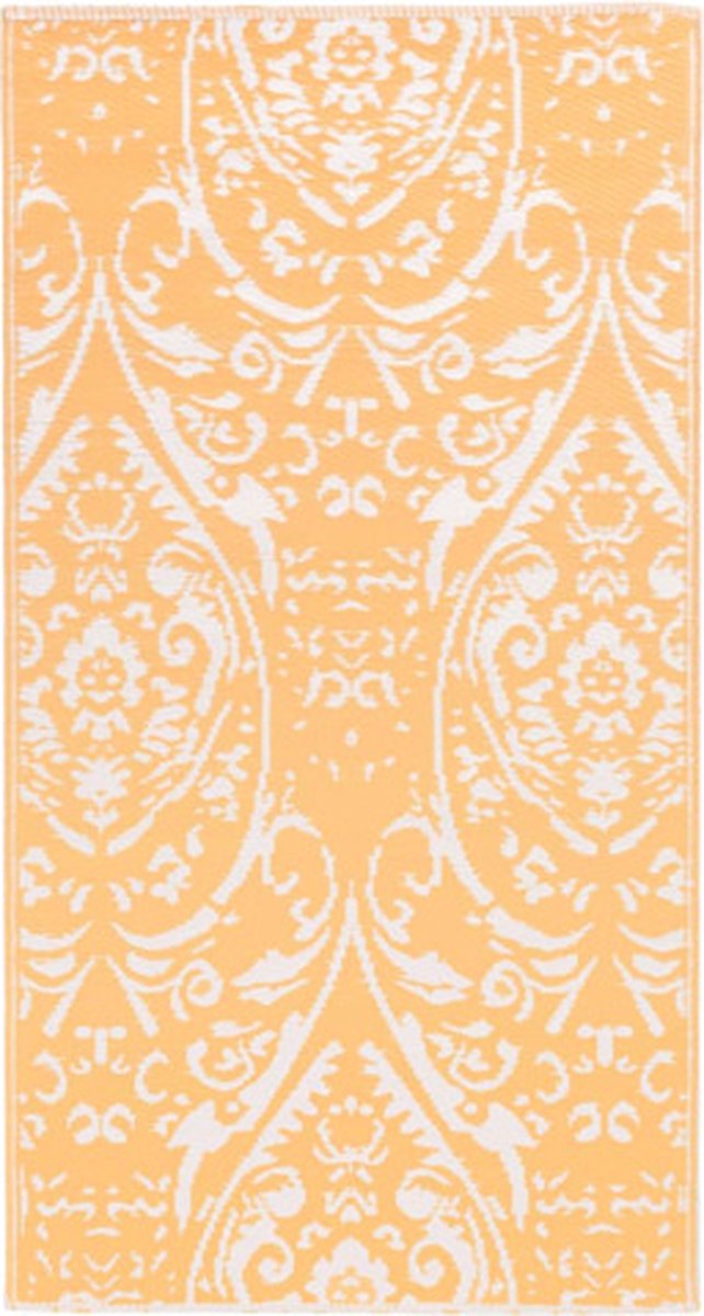 vidaXL - Buitenkleed - 80x150 - cm - PP - oranje - en - wit