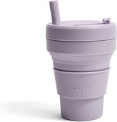 Stojo - Biggie Cup - 470 ml - Herbruikbaar - Opvouwbaar - Paars