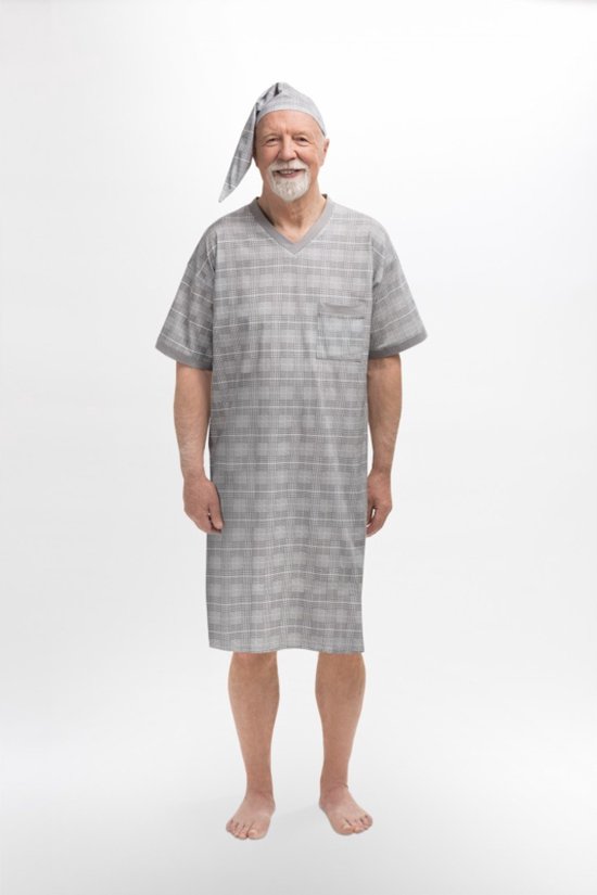 Henry Terre nachtjapon heren lange mouwen kompas borstzak knoopsluiting maat M-3XL, blauw, L Henry Terre nachtjapon heren lange mouwen kompas borstzak knoopsluiting maat M-3XL, blauw, L