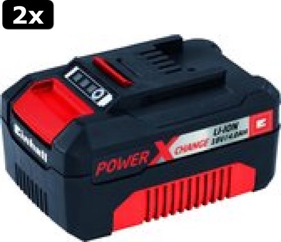 2x Einhell Systeem Accu Power X-Change (Li-Ion accu - 18 V - 4,0 Ah ...