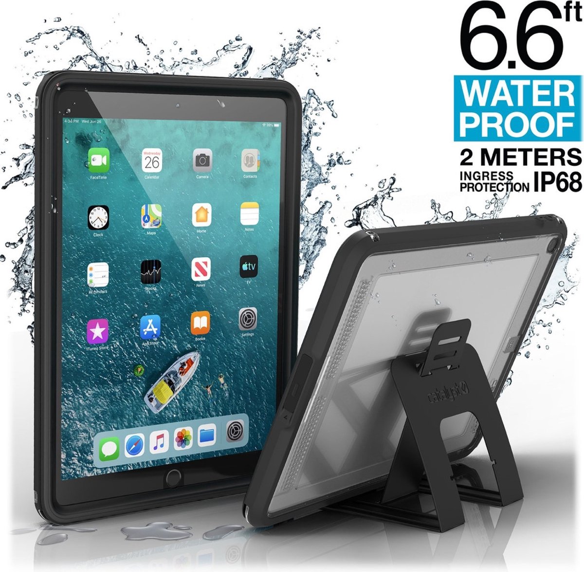 Apple iPad Pro 10.5 (2017) Hoes - Catalyst - Waterproof Serie - Hard Kunststof Backcover - Zwart - Hoes Geschikt Voor Apple iPad Pro 10.5 (2017)