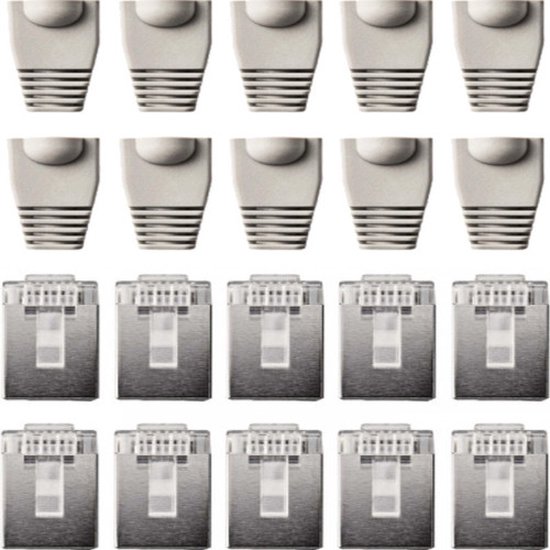 RJ45 knikbescherming grijs (10 stuks) | VLCP89900E | 5412810177943