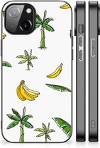 GSM Hoesje Geschikt voor Apple iPhone 14 Mobiel TPU Hardcase met Zwarte rand Banana Tree