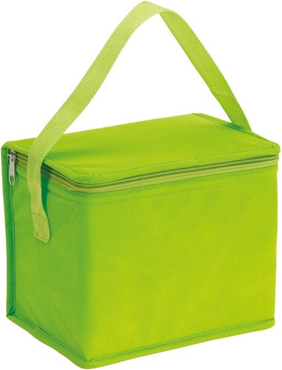 2x stuks kleine koeltassen voor lunch groen 20 x 13 x 17 cm 4.5 liter - Koeltassen van Benson — afbeelding 3