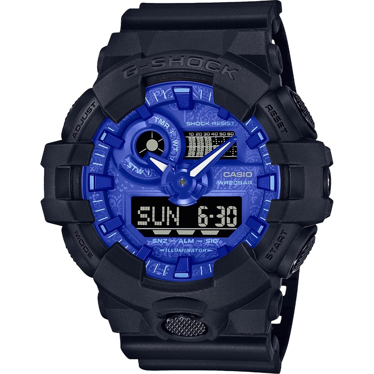 Casio G-Shock GA-700BP-1AER Horloge - Kunststof - Zwart - Ø 51 mm
