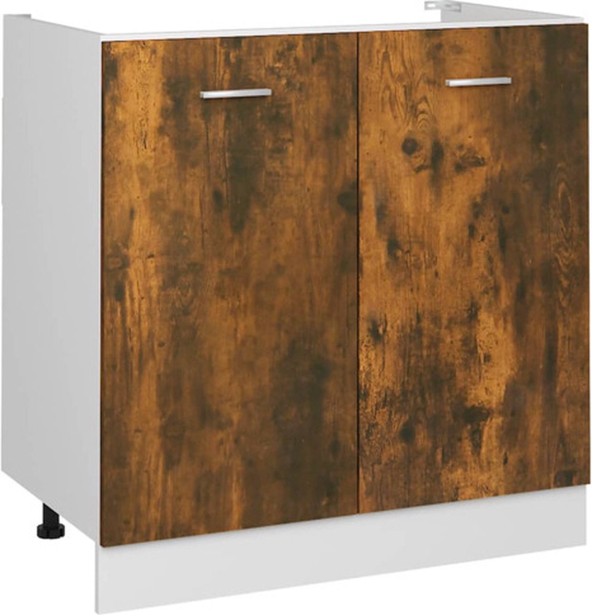 vidaXL - Wastafelonderkast - Lyon - 80x46x81,5 - cm - gerookt - eikenkleurig