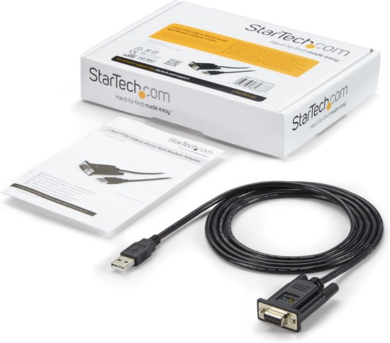 StarTech.com Câble adaptateur DCE USB vers série RS232 DB9 null modem 1  port avec FTDI | bol