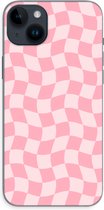 Case Company® - Hoesje geschikt voor iPhone 14 Plus hoesje - Grid Roos - Soft Cover Telefoonhoesje - Bescherming aan alle Kanten en Schermrand