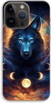 Case Company® - Hoesje geschikt voor iPhone 14 Pro Max hoesje - Wolf Dreamcatcher - Soft Cover Telefoonhoesje - Bescherming aan alle Kanten en Schermrand